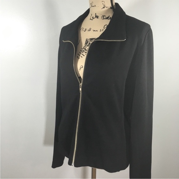 Lynn Ritchie Silver black silver zipper Jacket size smalll - Picture 5 of 13